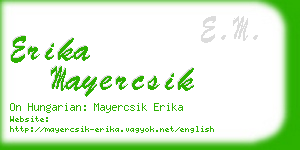 erika mayercsik business card